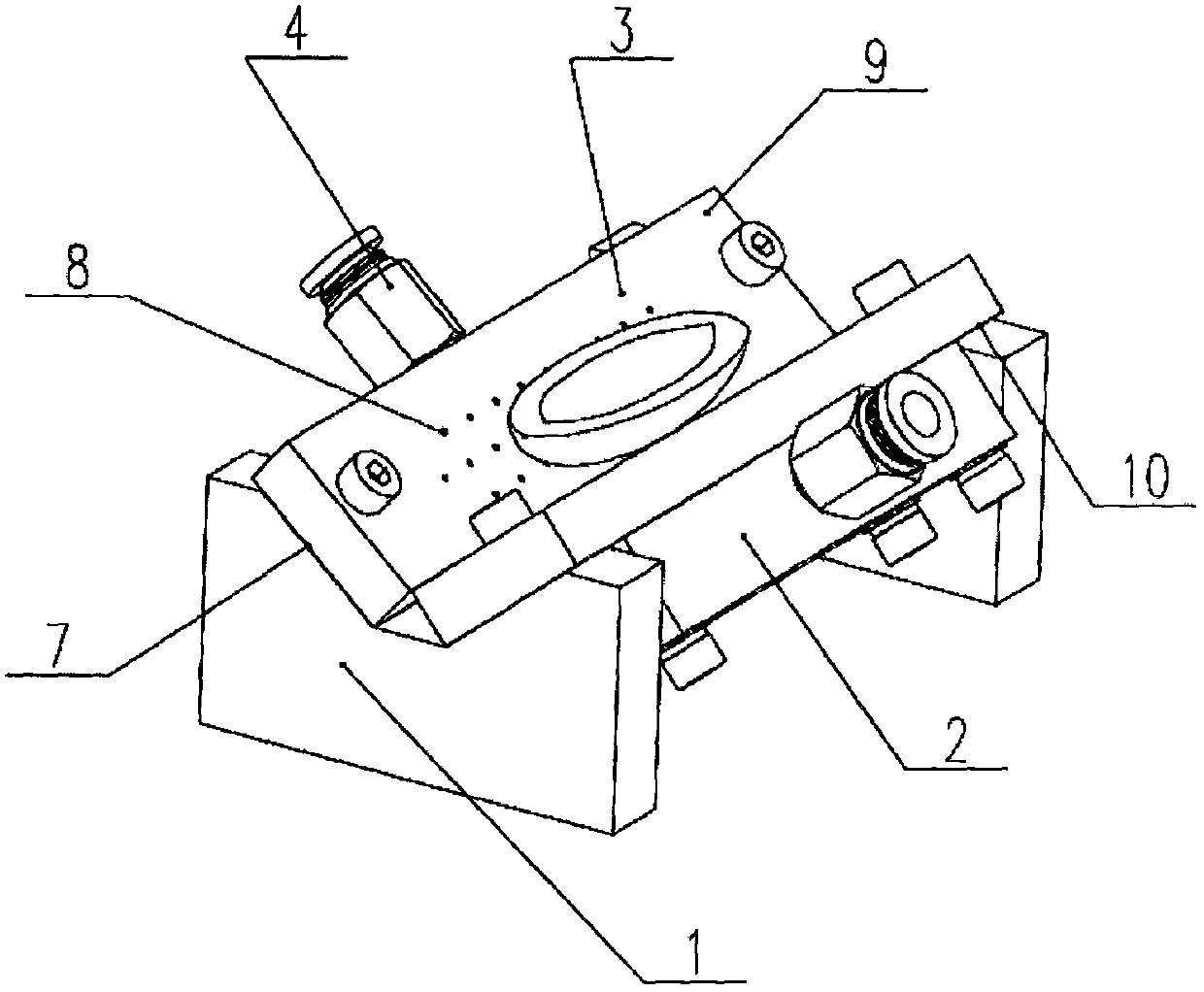 A betel nut air floating pendulum positive positioning device