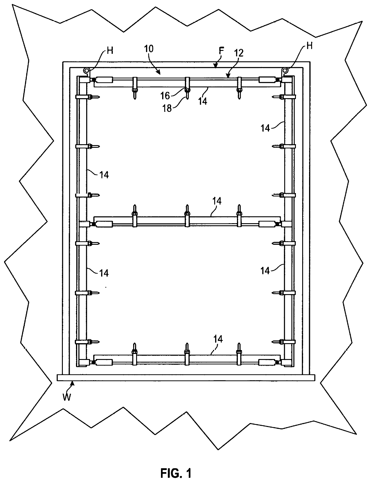 Decorative lighting system with improved support framework assembly