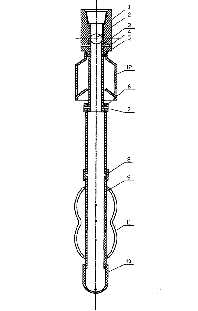 Acid fracturing pipe column ball seat capable of fishing and being used repeatedly