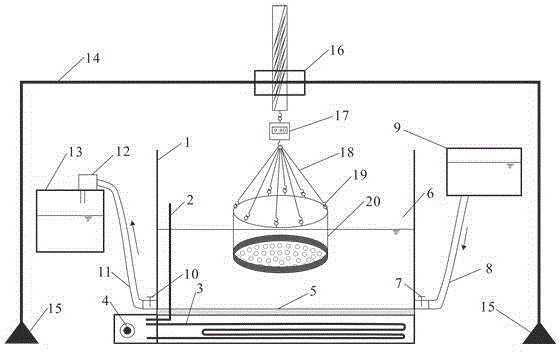 A test device and evaluation method for static water stability of cohesive soil aggregates