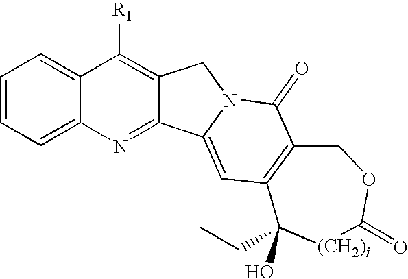 Camptothecins conjugated in position 7 to cyclic peptides as cytostatic agents