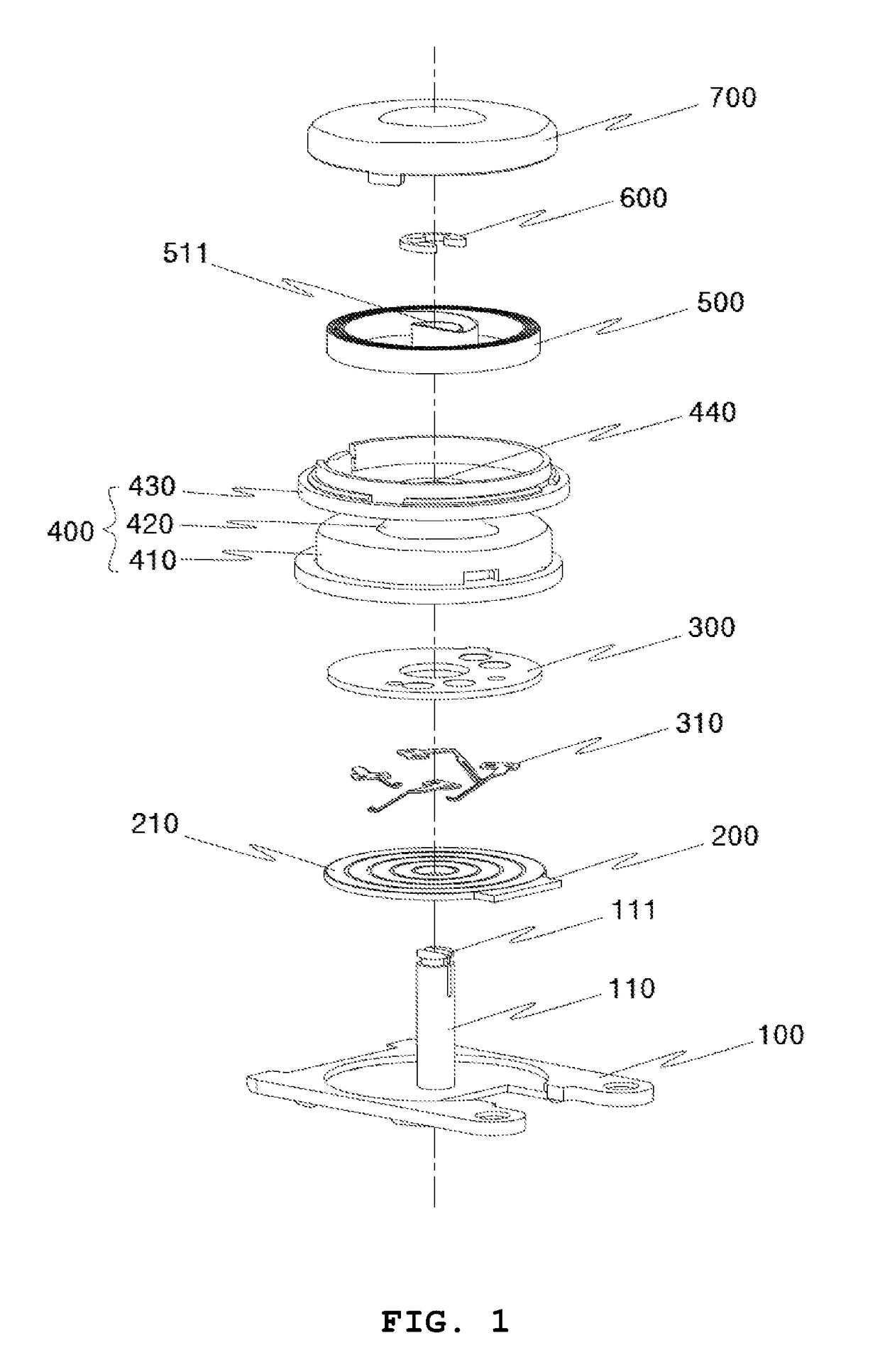 Automatic winding module of wire for bluetooth headset with improved wear resistance function of rotation axis