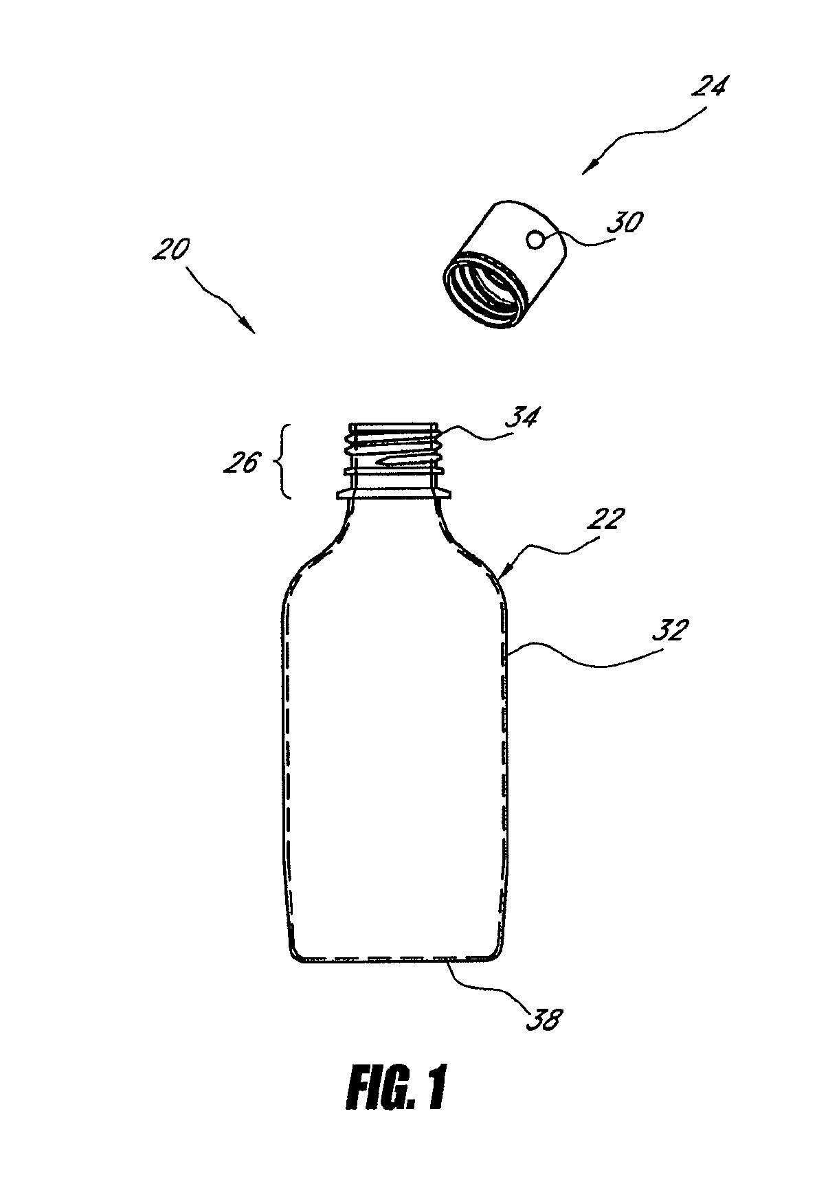 Bottle for dental hygiene product with timing mechanism