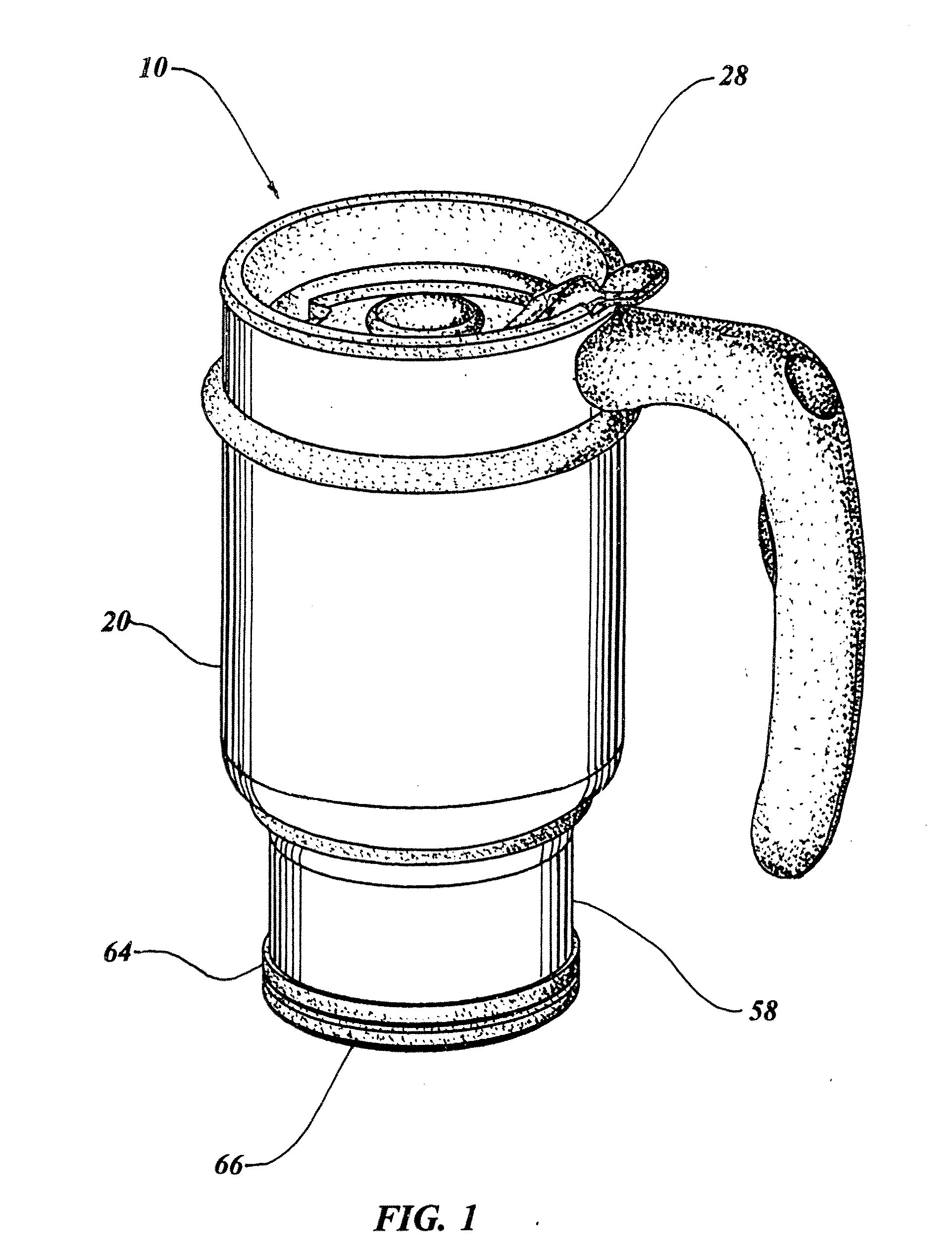 Beverage press mug with storage container