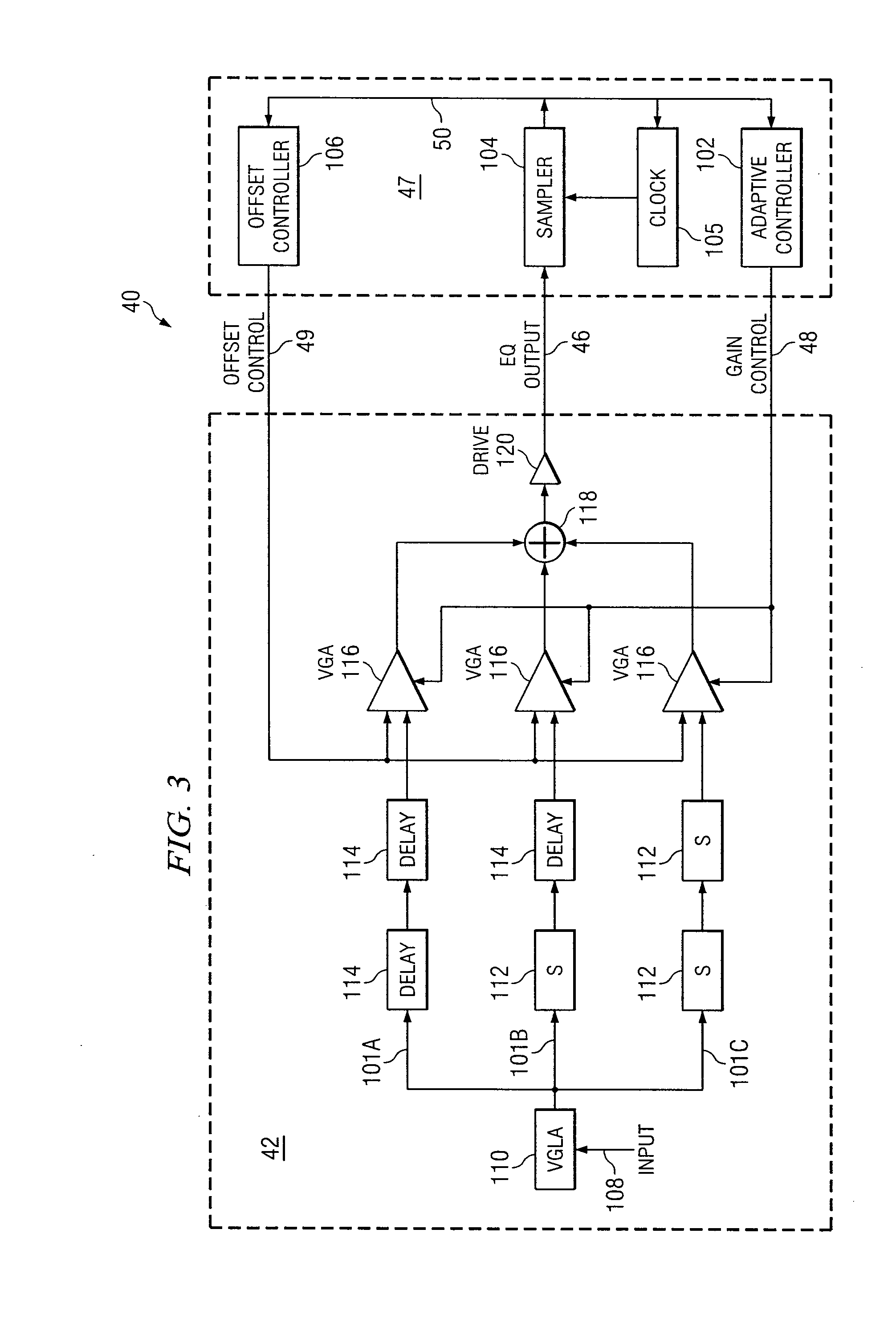 System and Method for Adjusting Compensation Applied to a Signal Using Filter Patterns
