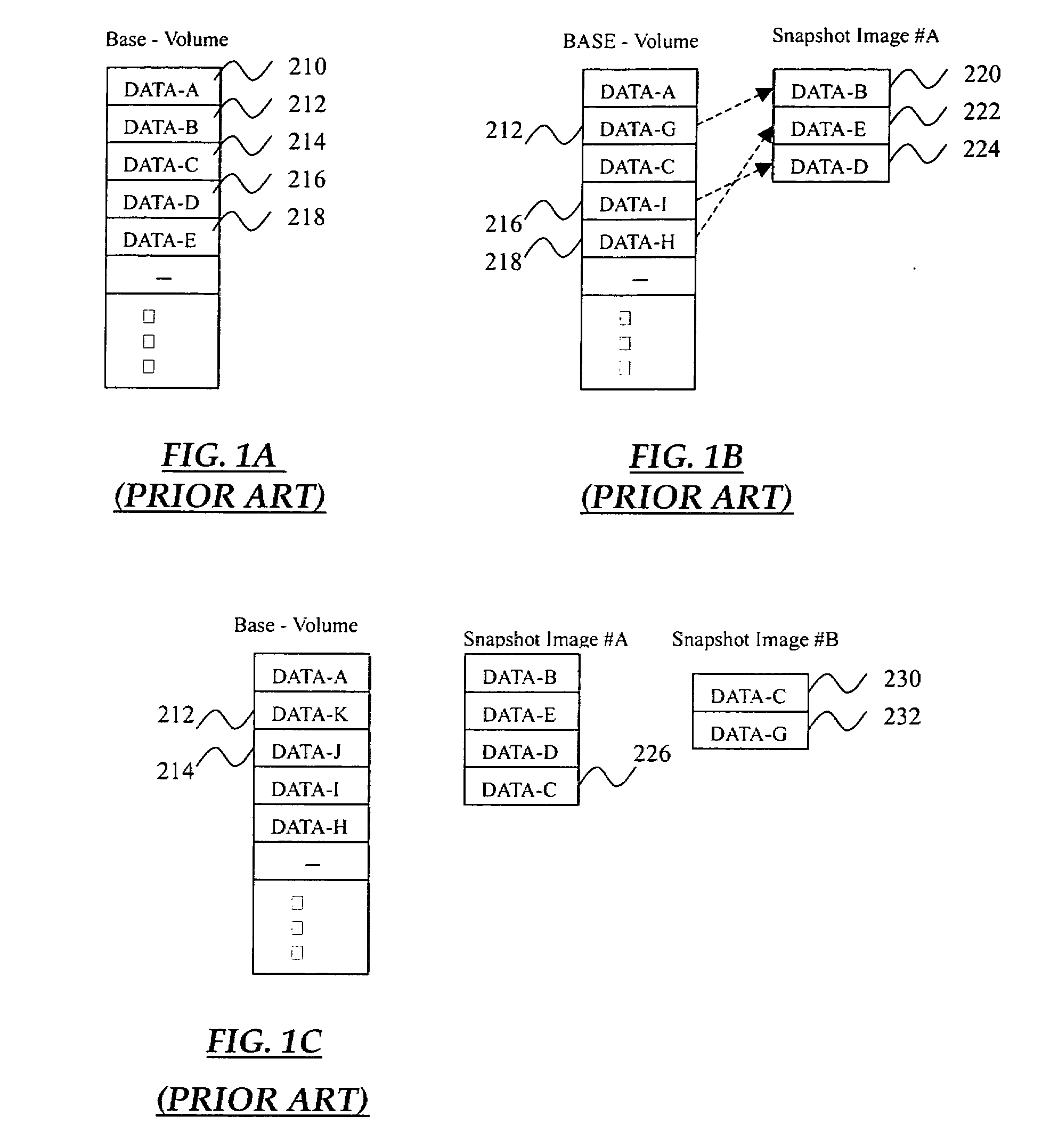 Method of managing data snapshot images in a storage system