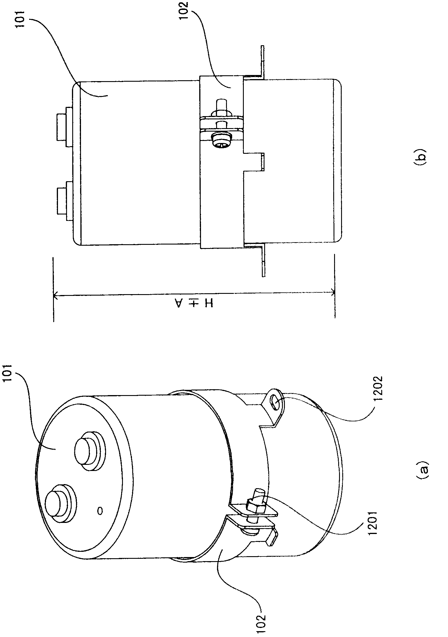 Capacitor installing stack structure and installing method of capacitor
