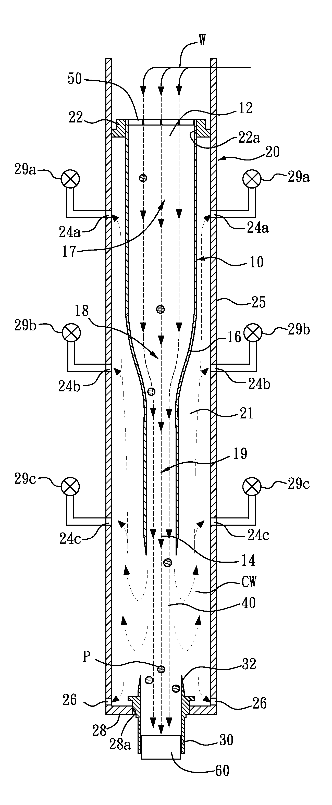 Particle-accelerating deposition and separation apparatus and method for turbid water