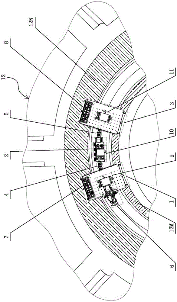 Walking mechanism and control method of worm-like robot running in nuclear fusion cabin