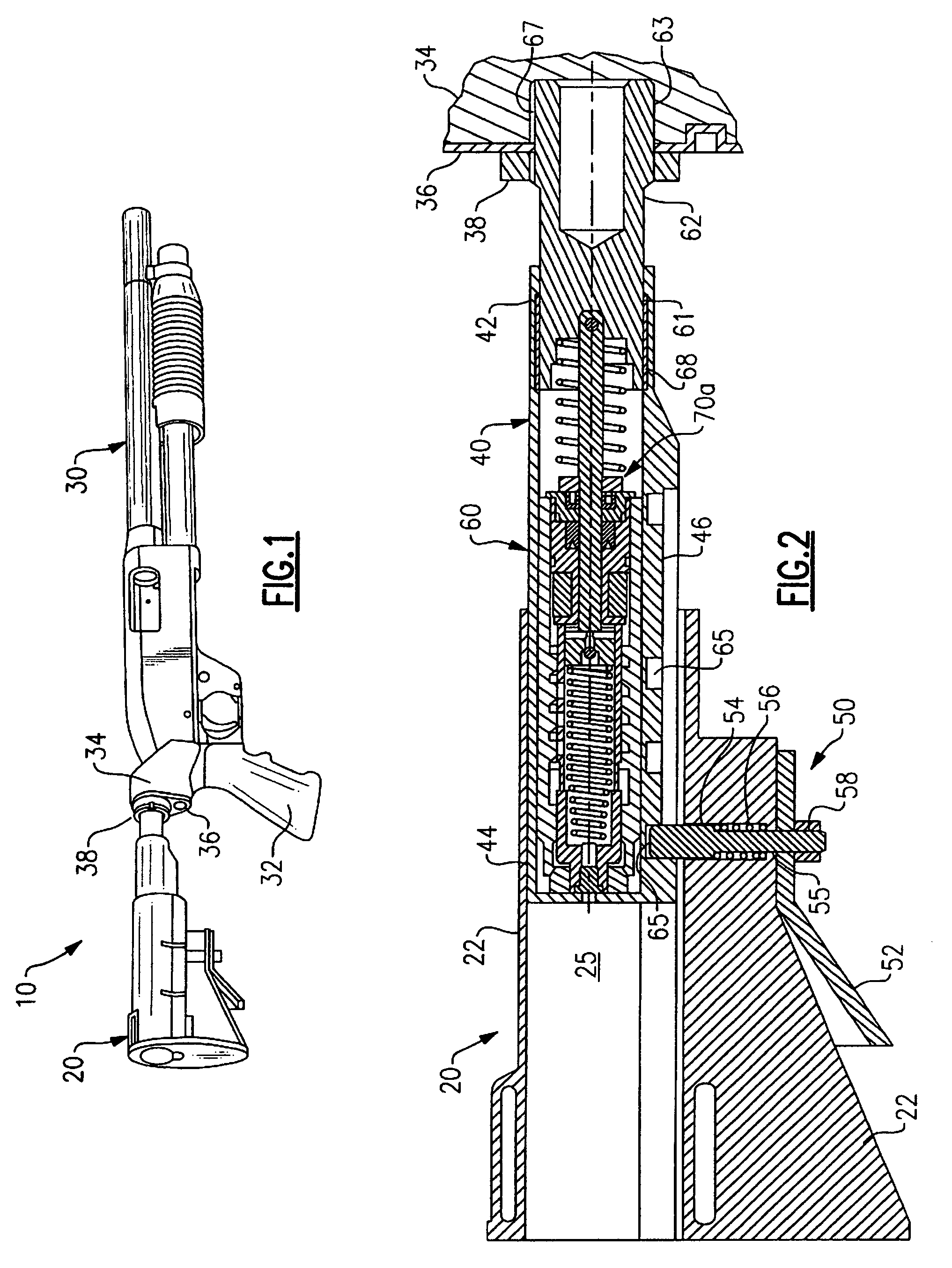 Hydraulic recoil buffer assembly
