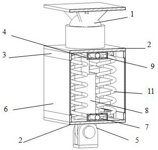 Connection device for transmission towers and insulators based on hydraulic dampers