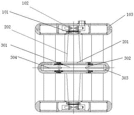 Bow side propelling device used for ship and driven by wheel flange type permanent magnet motor