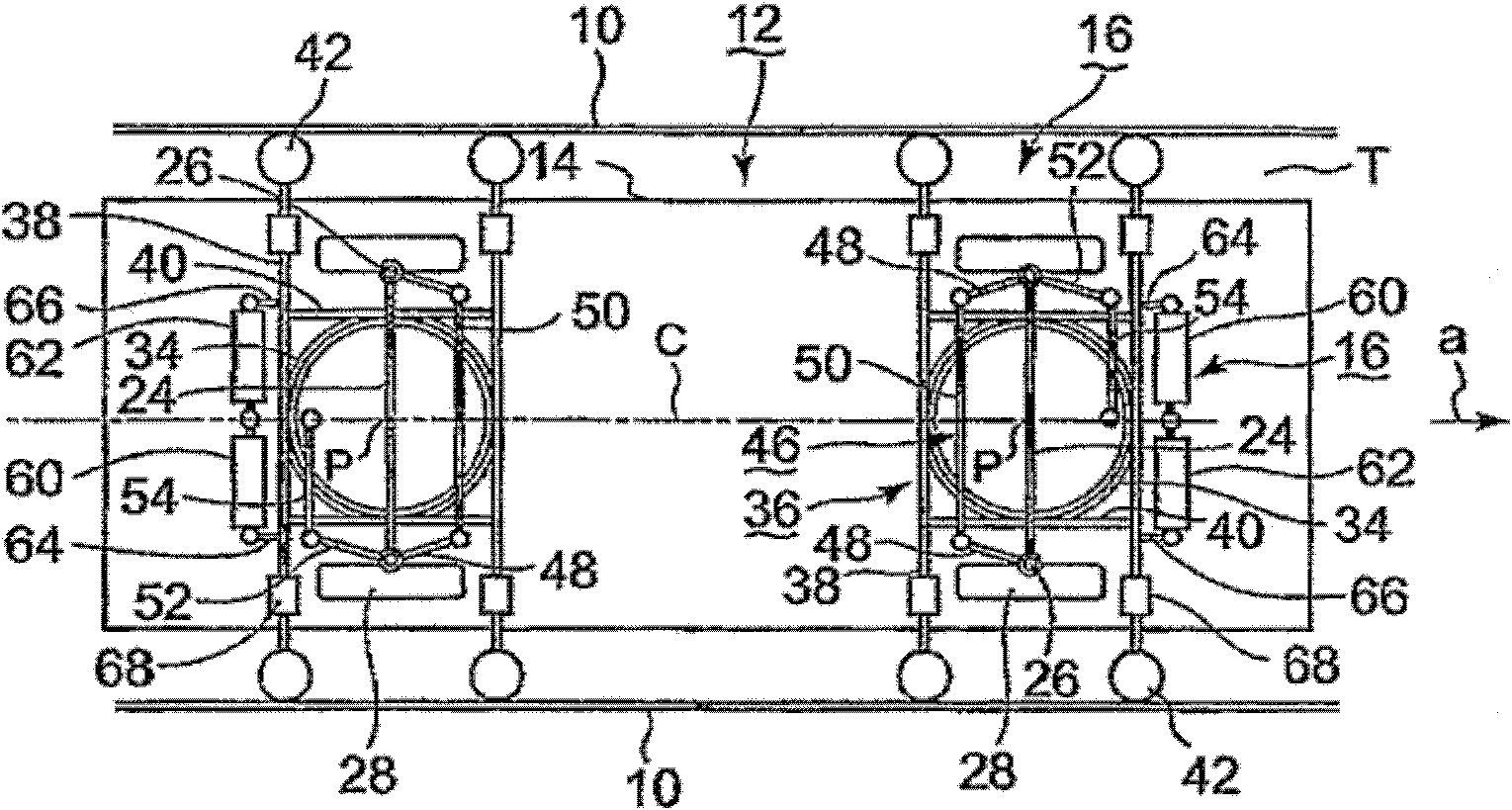 Bogie for guide rail system vehicle