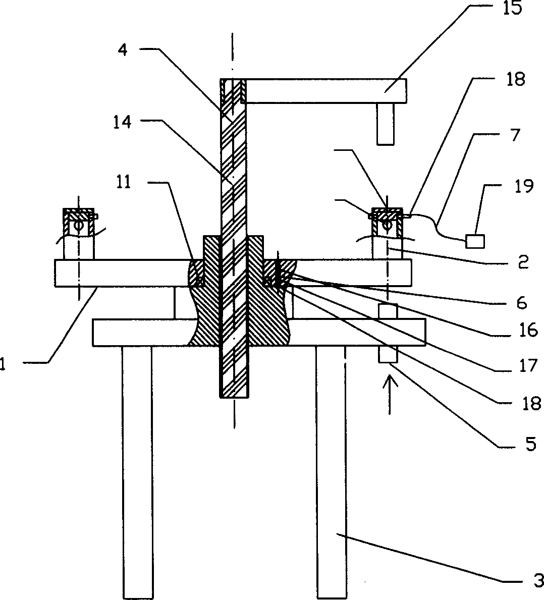 Measuring device for heat-barrier coating heat-shock resisting performance