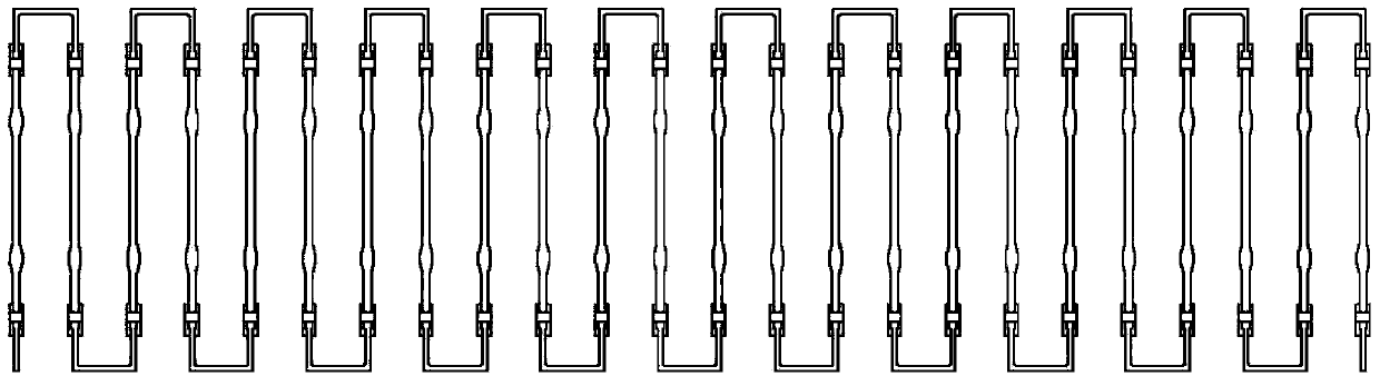 LED (Light Emitting Diode) filament support series connection forming method based on support material plate