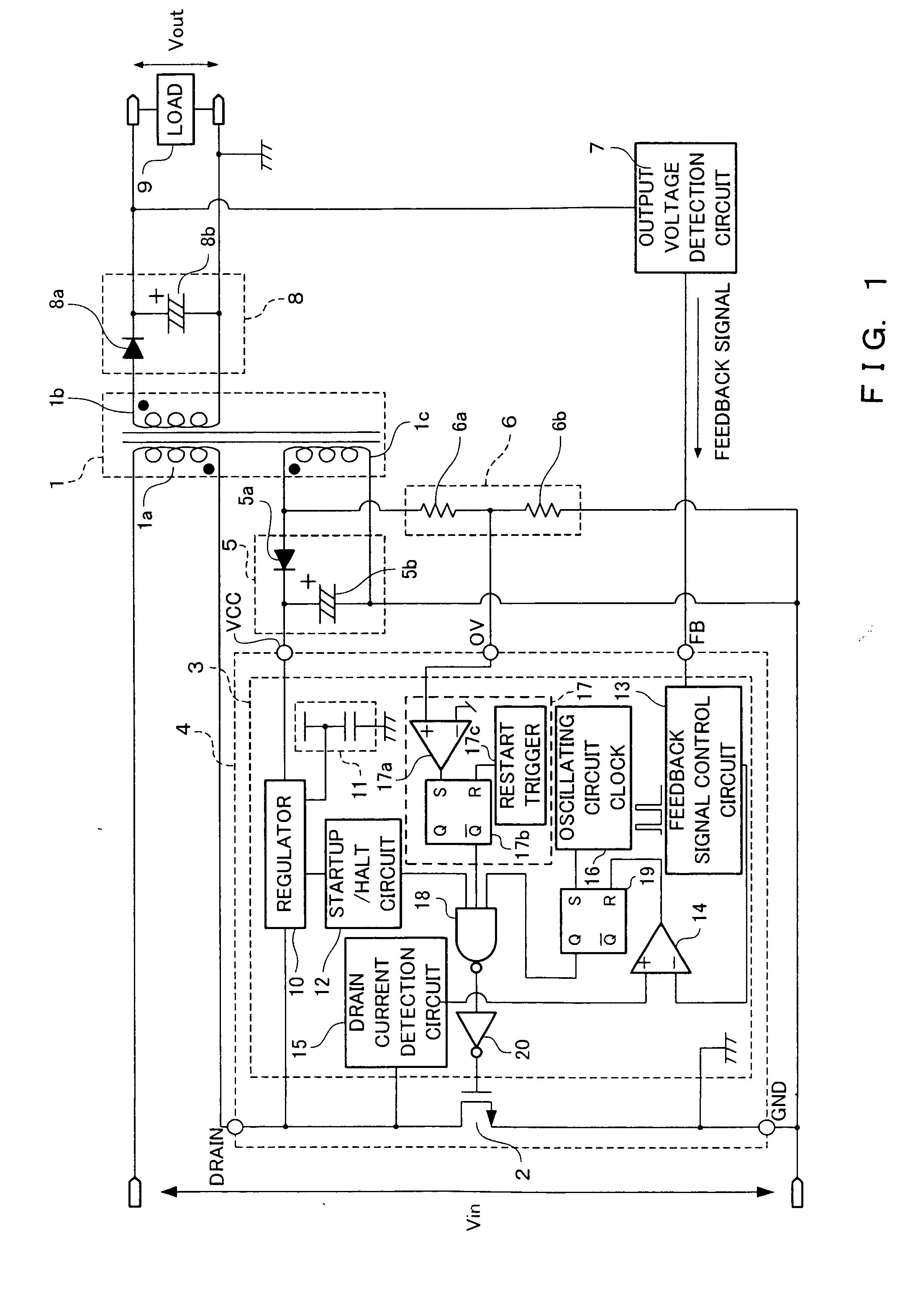 Switching power supply apparatus and semiconductor device used in the switching power supply apparatus