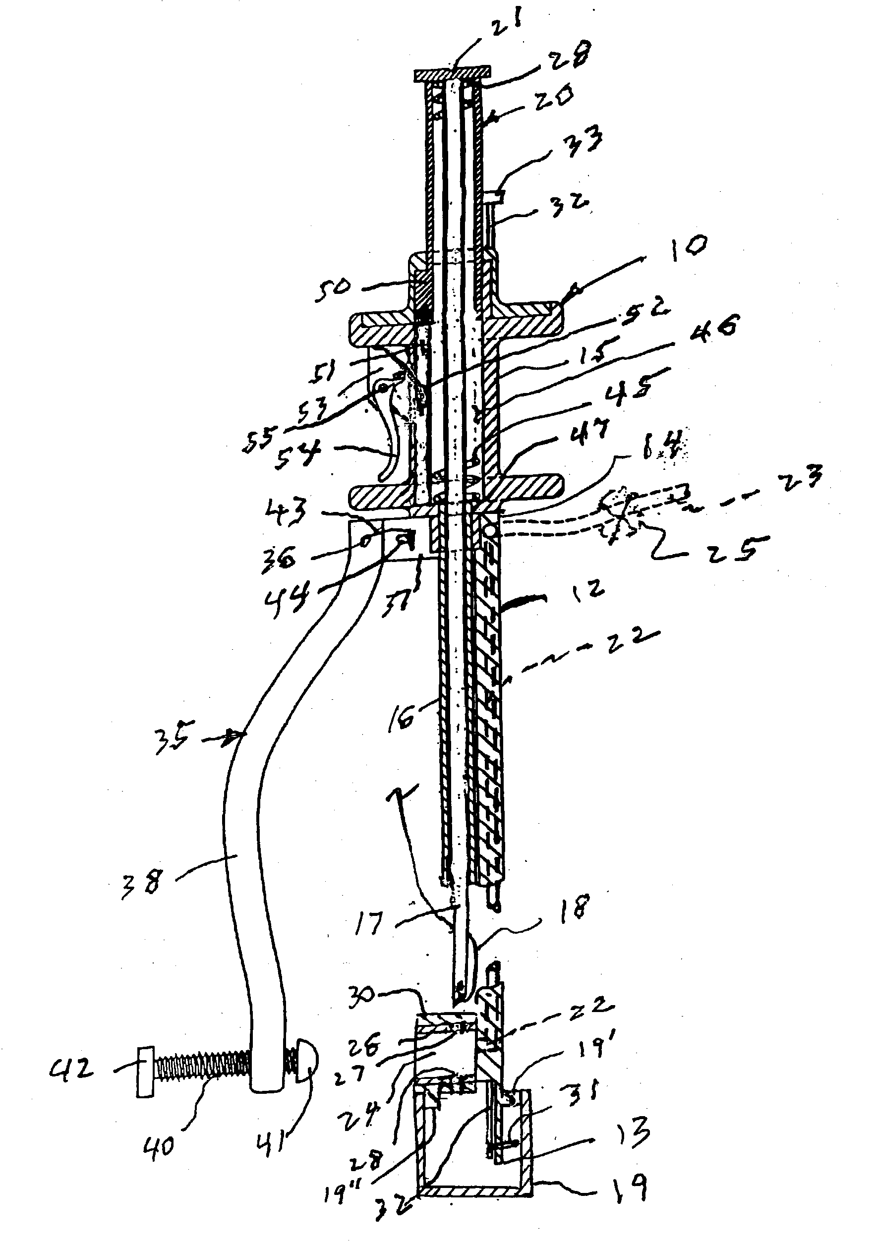 Surgical instrument for endoscopic suturing of deep subcutaneous tissue