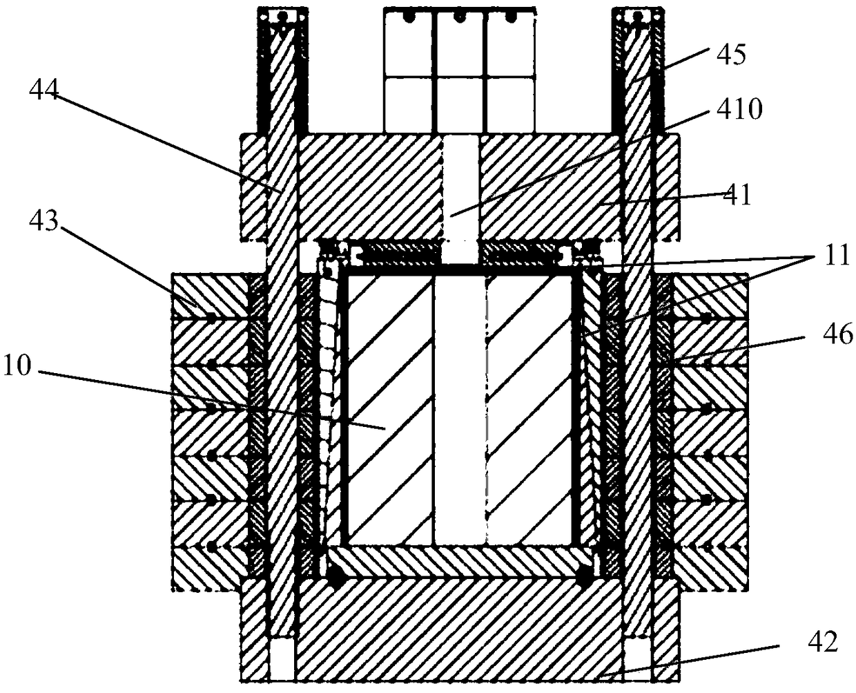 Experimental system and method for loading height extension of cracks in stress test