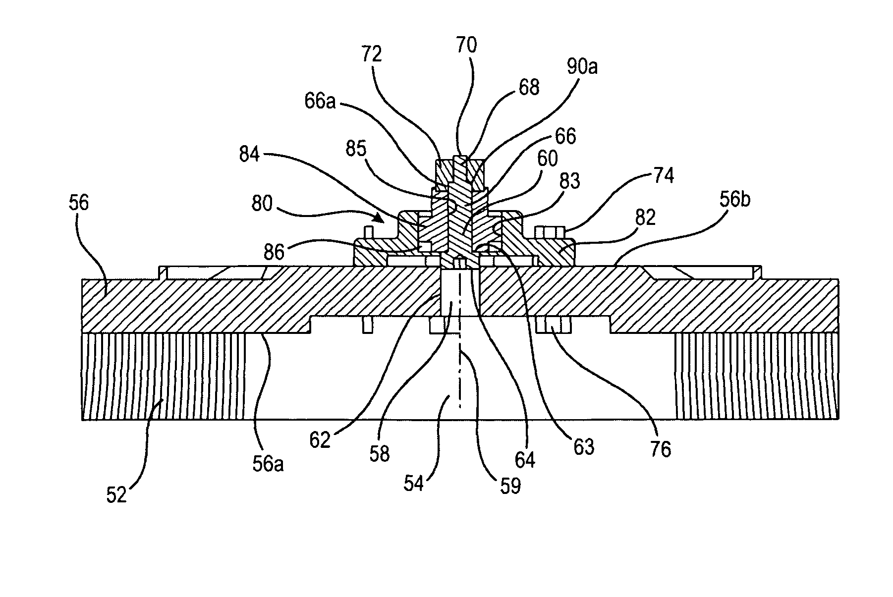 Mounting adapter for concrete surface processing tool