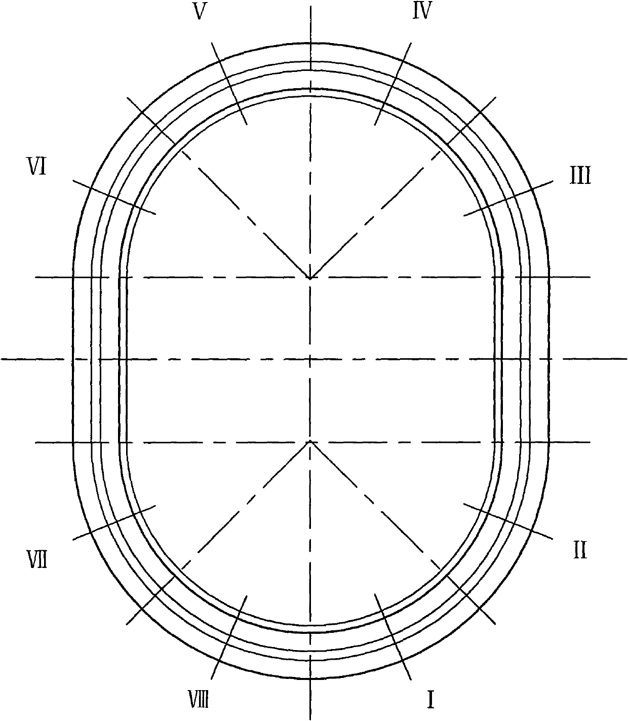 Method for replacing double/quadruple helix coil of transformer with long-circle section