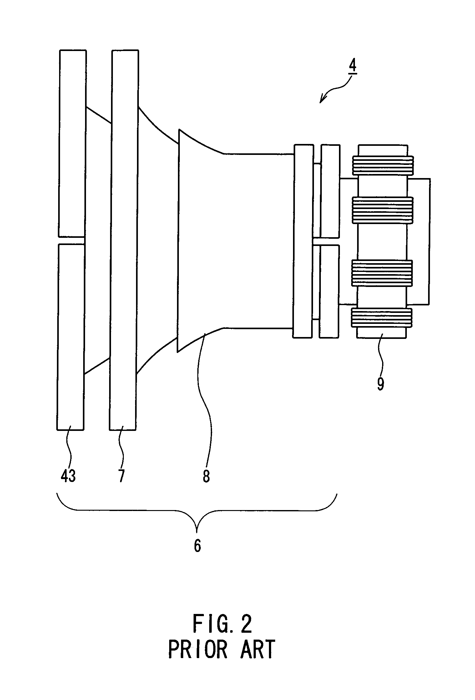 Deflection device for projection tube and projection tube apparatus