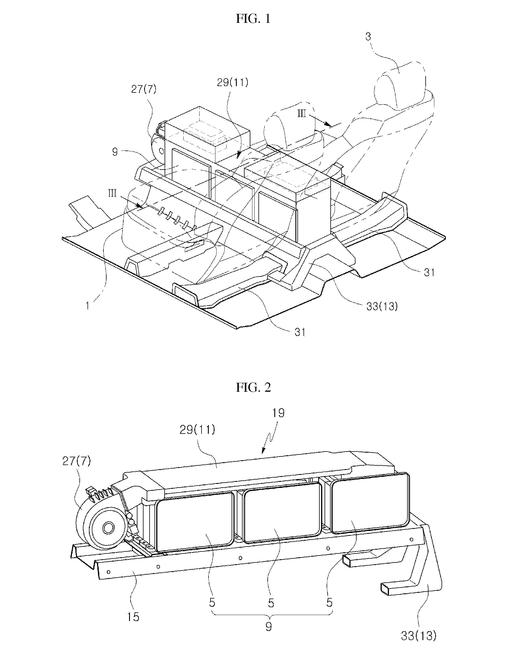 Battery pack mounting structure of vehicle