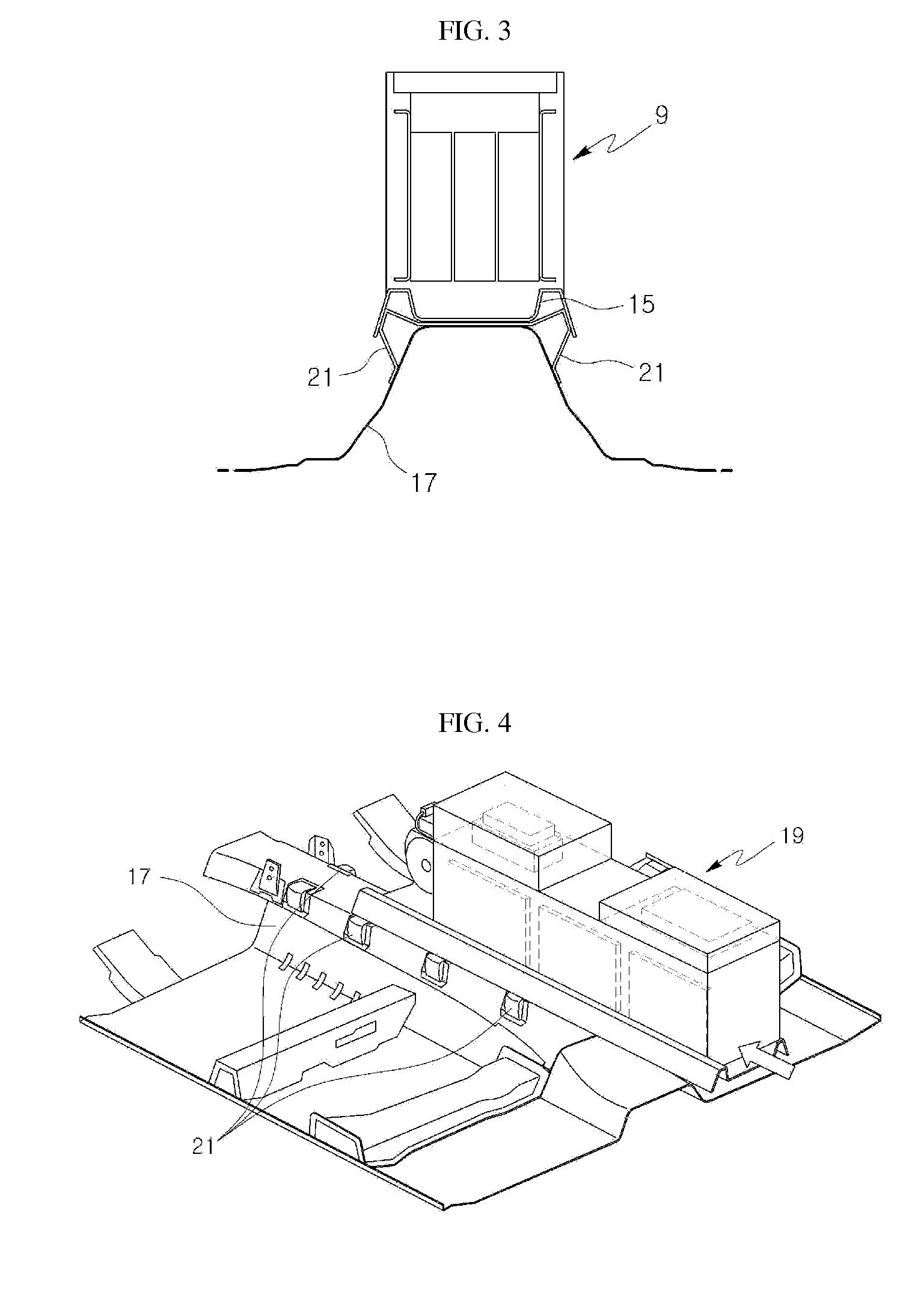 Battery pack mounting structure of vehicle