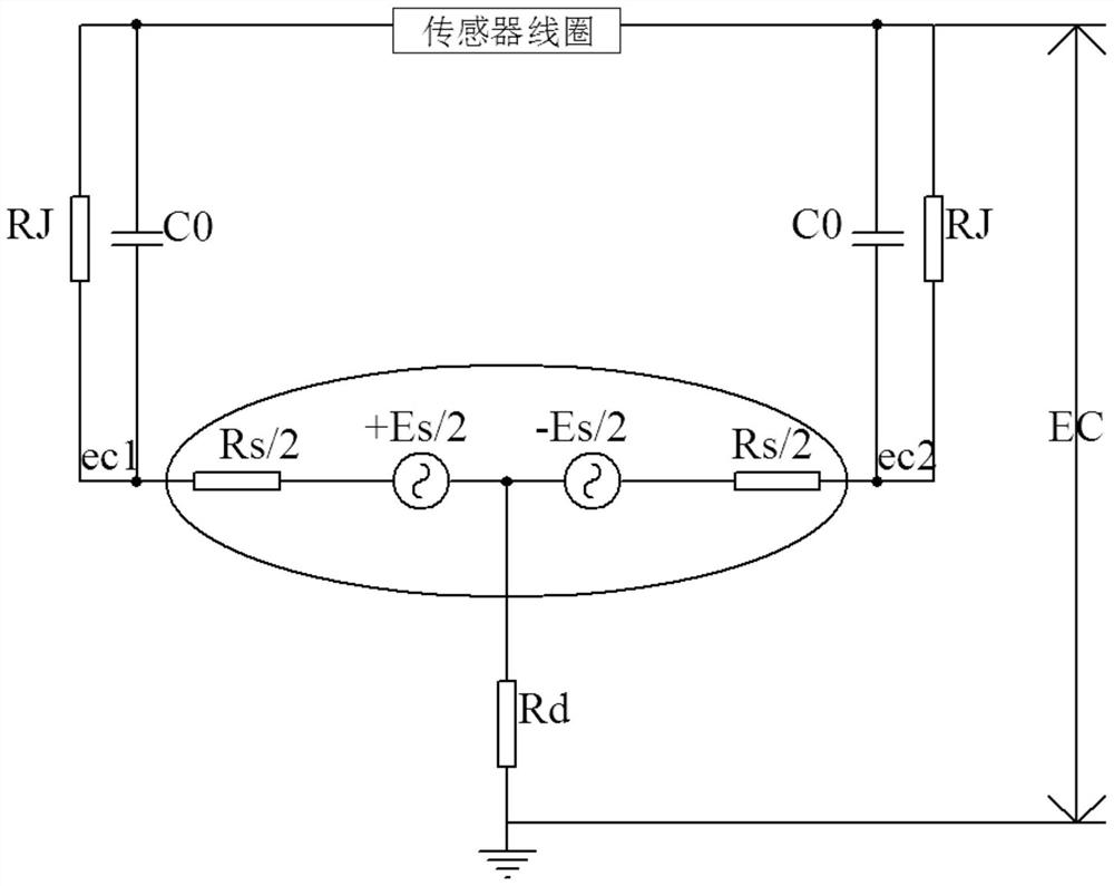 Common-mode interference suppression circuit suitable for electromagnetic water meter and secondary instrument