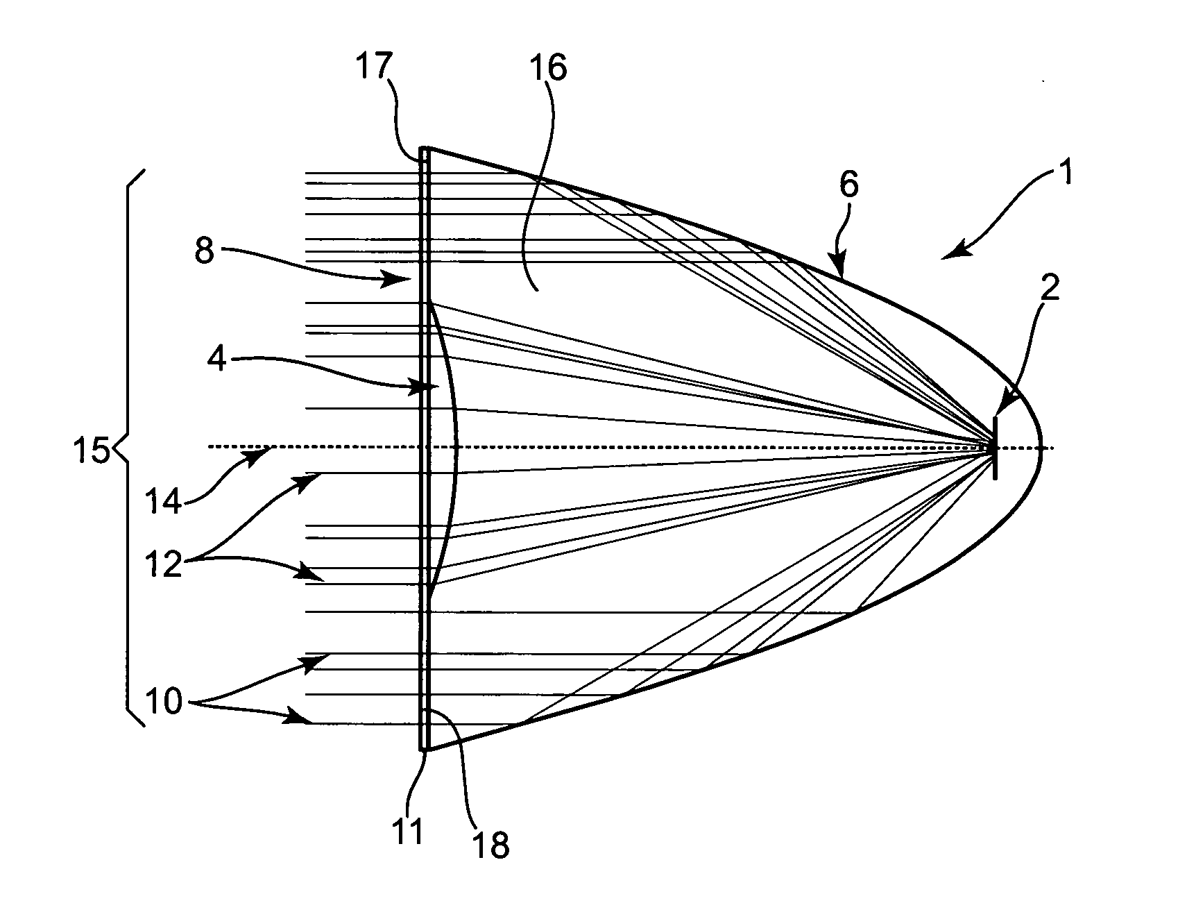 Hybrid primary optical component for optical concentrators