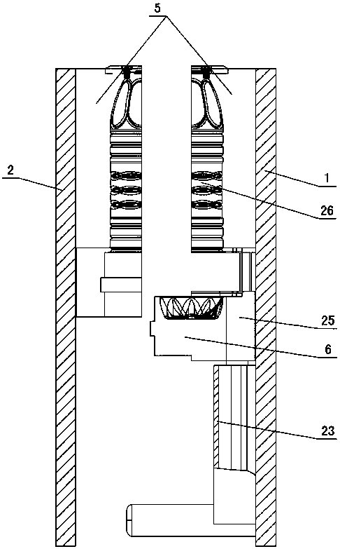 Buffer and limiting mechanism of plastic pulling and blowing machine