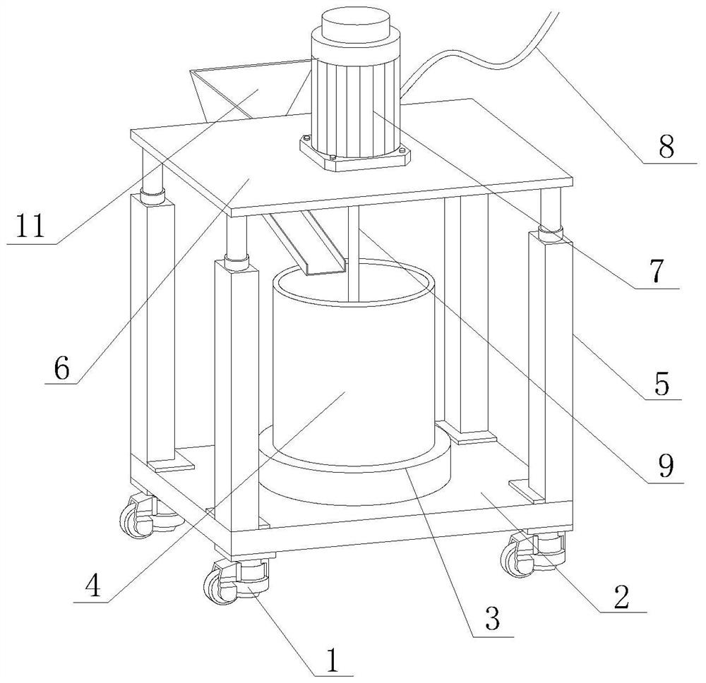 Furniture pigment blending device