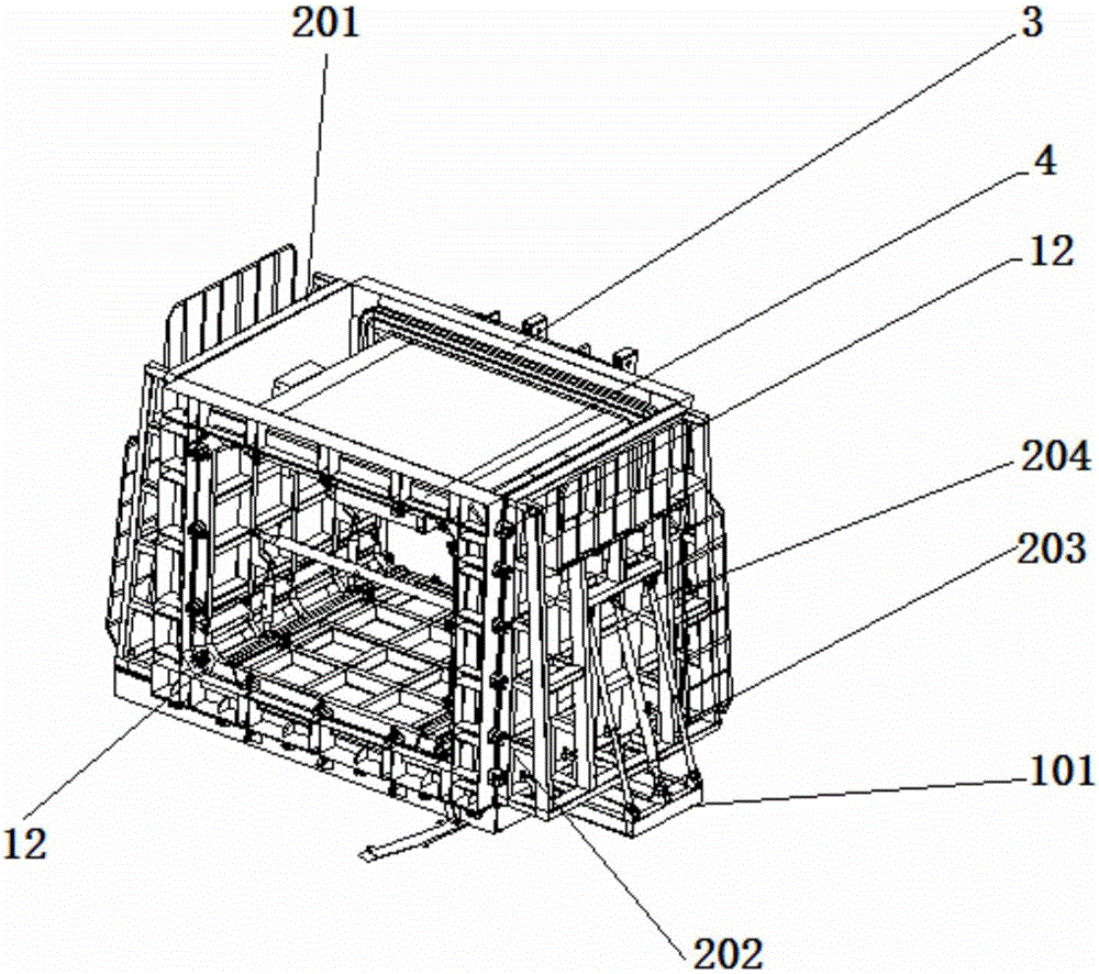 Concrete single-bin utility tunnel horizontal forming mold and system, and tunnel molding method