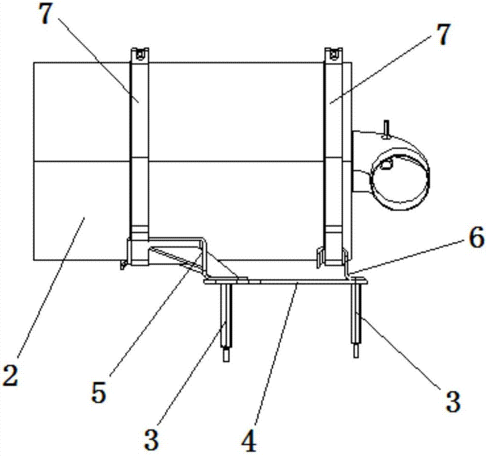 Device for supporting air filter