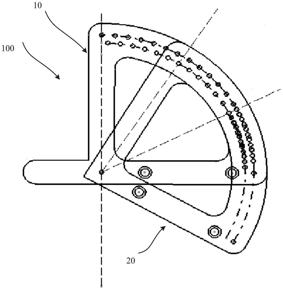 Balancing angle adjusting device for horizontal tail