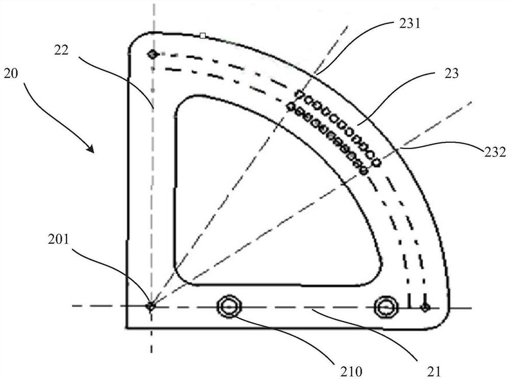 Balancing angle adjusting device for horizontal tail