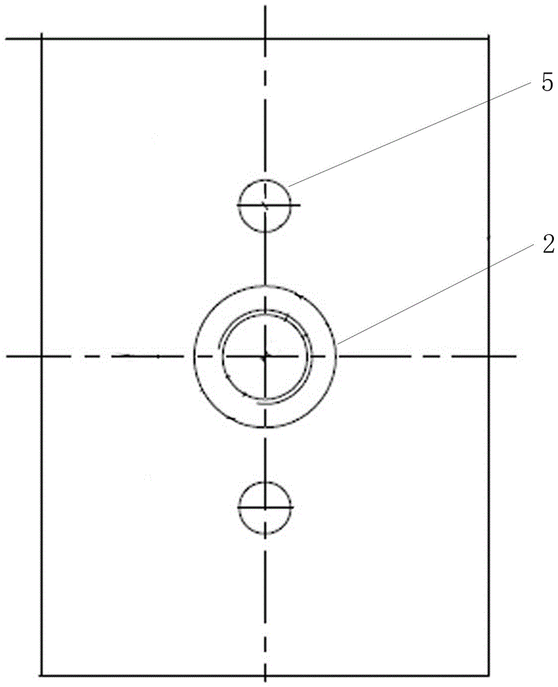 Five-way oil way structure of frequency control asynchronous motor brake for top drive