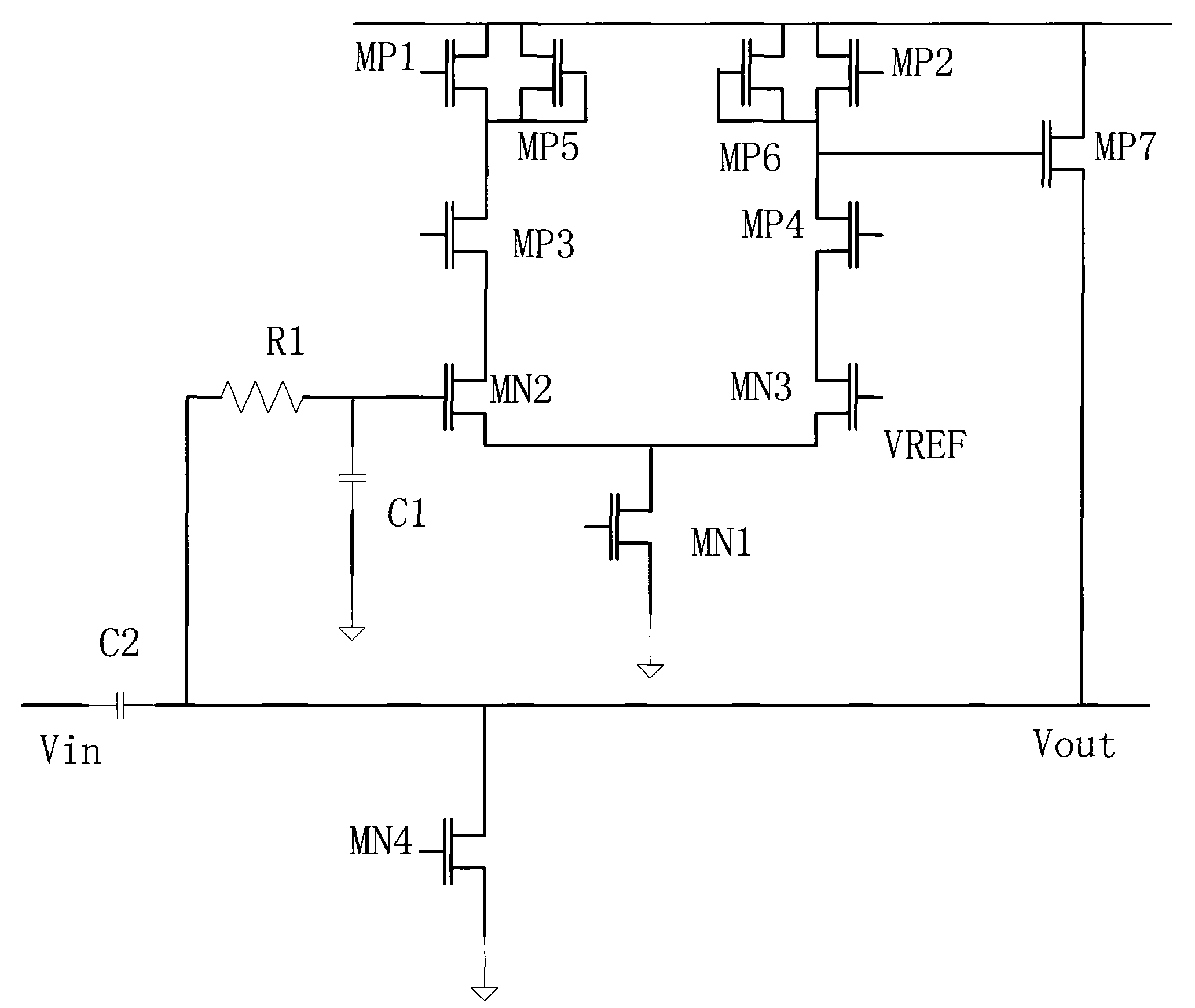 Video clamping circuit with low power consumption and large signal input range