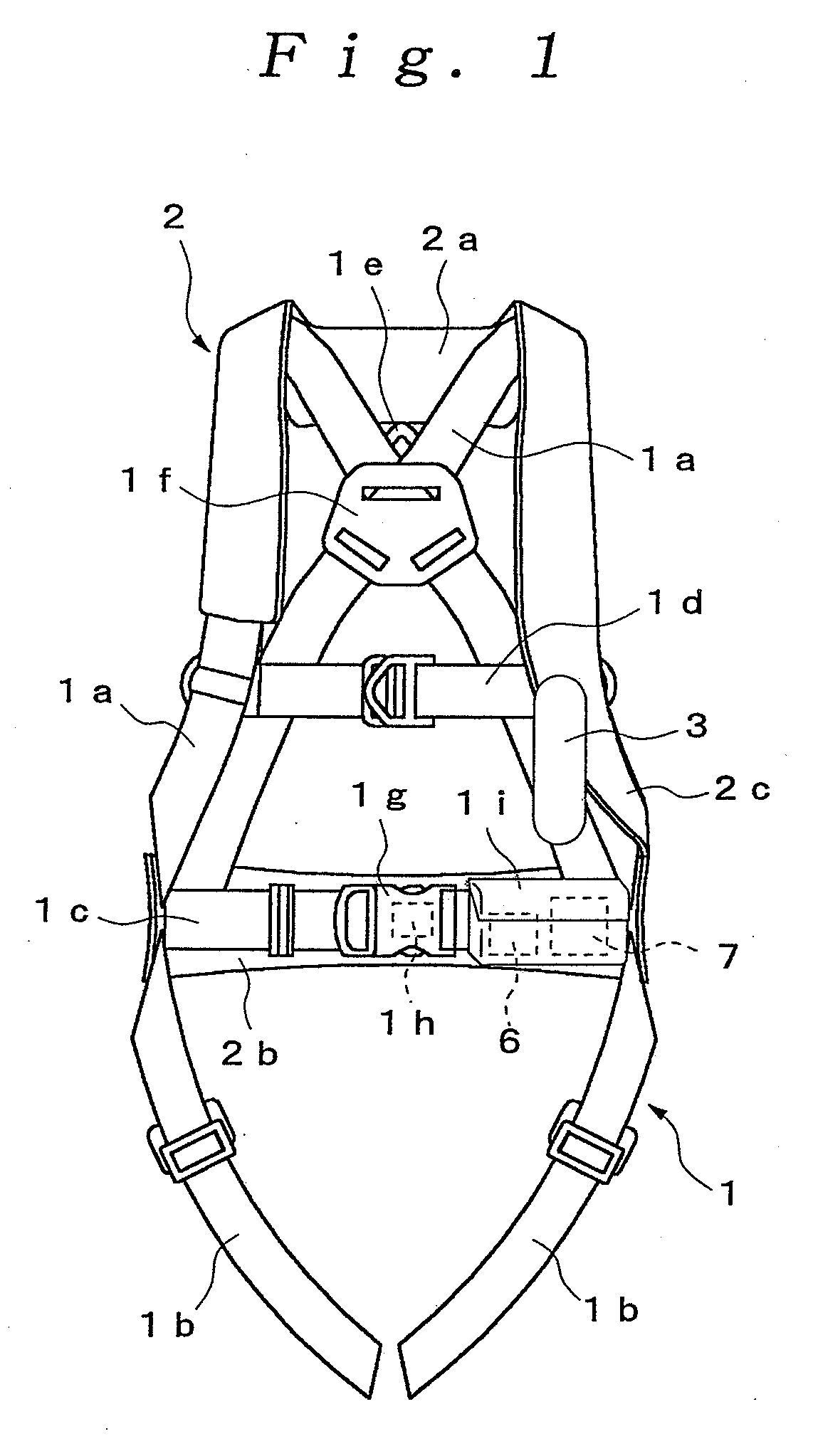 Harness type safety belt
