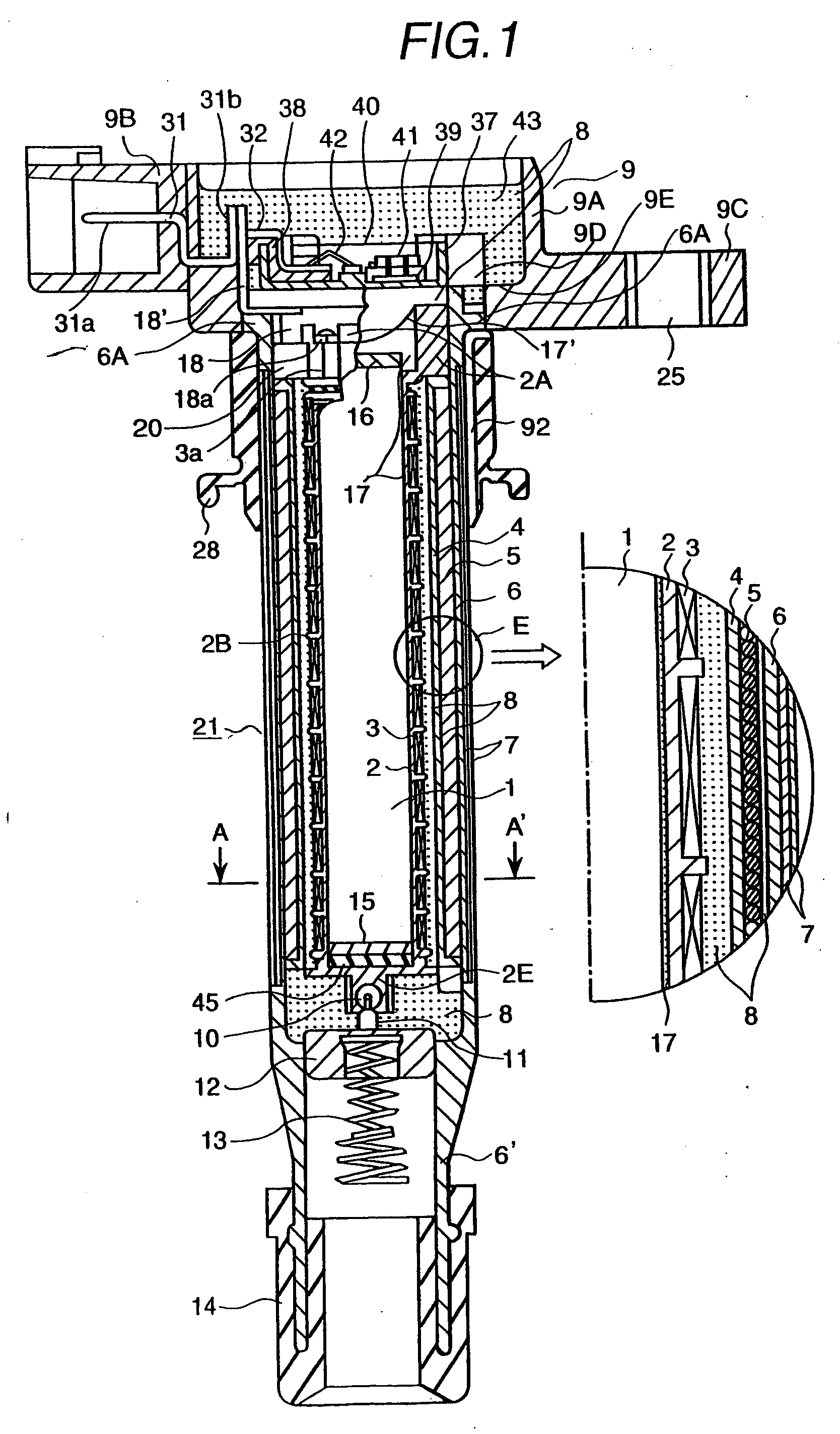 Ignition coil for use in engine and engine having plastic cylinder head cover