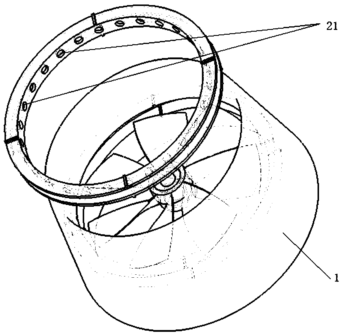 Open-hole deflector and pump-jet propeller based on open-hole deflector method
