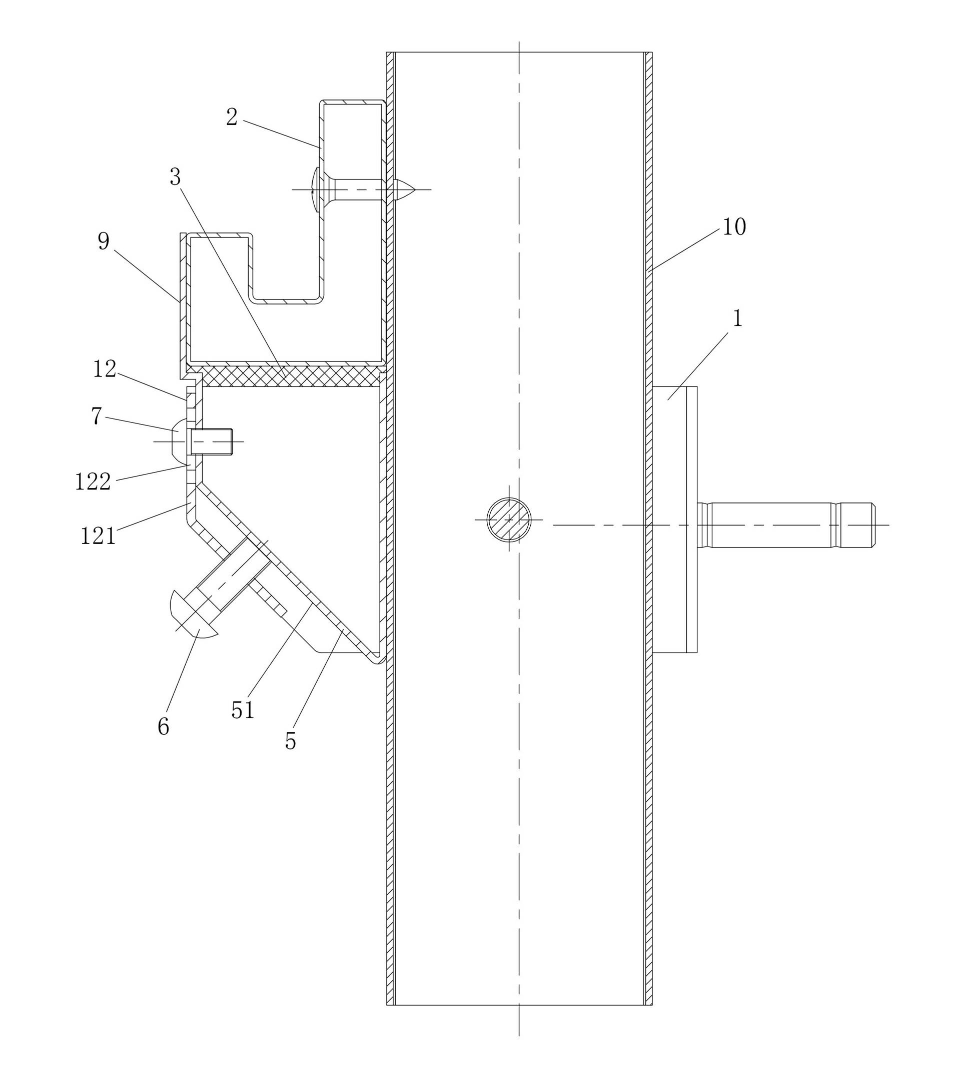 Keel connecting device for suspension type curtain wall