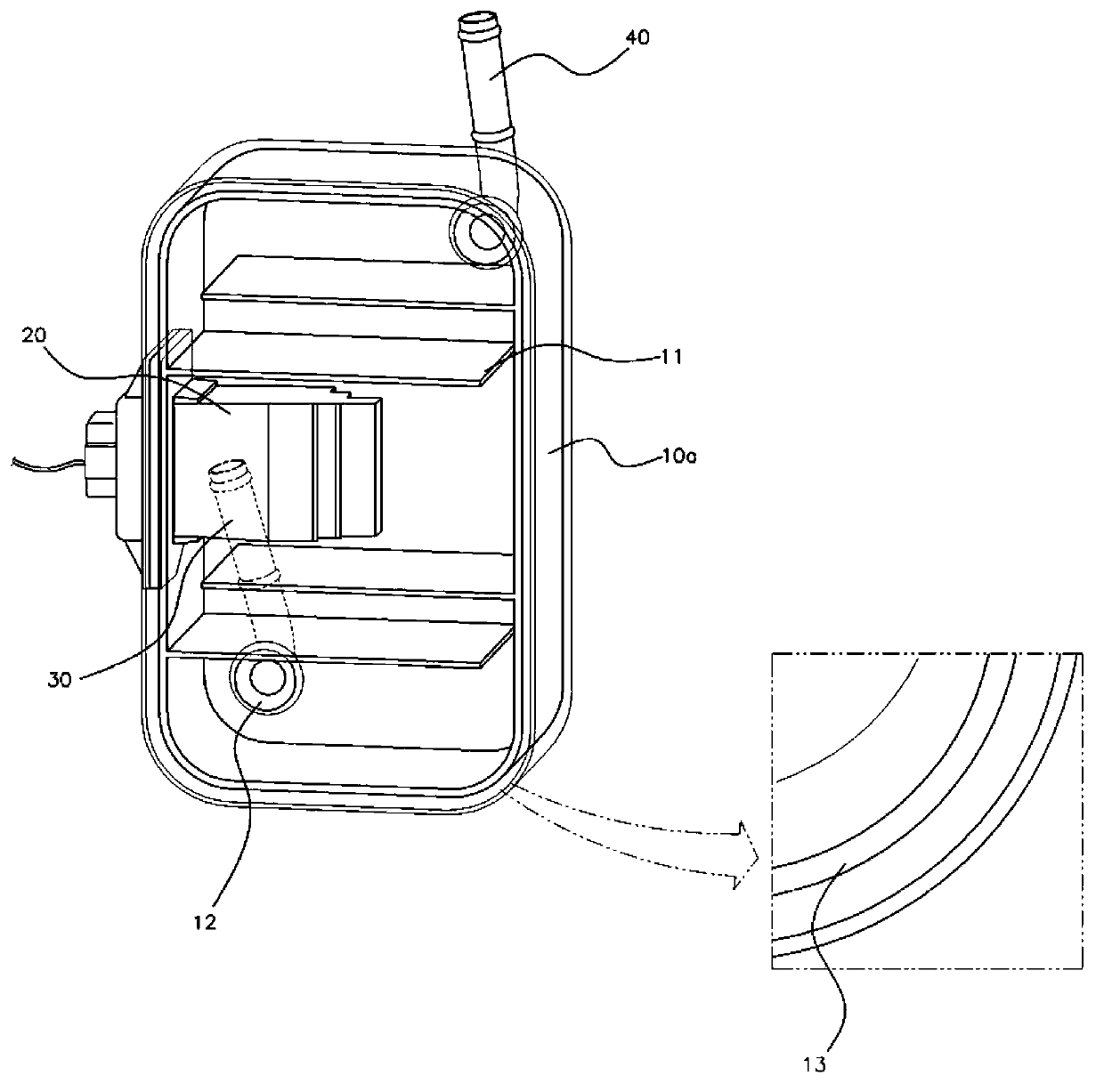 Reservoir for transmission fluid