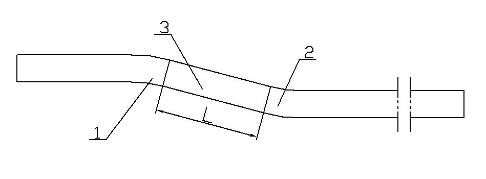 Short and straight section row bending device of boiler diaphragm type wall