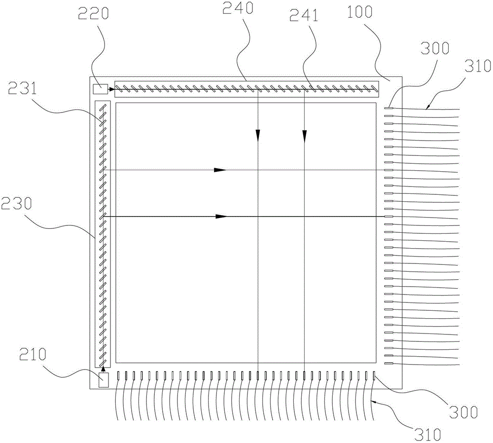 Infrared touch screen receiving structure