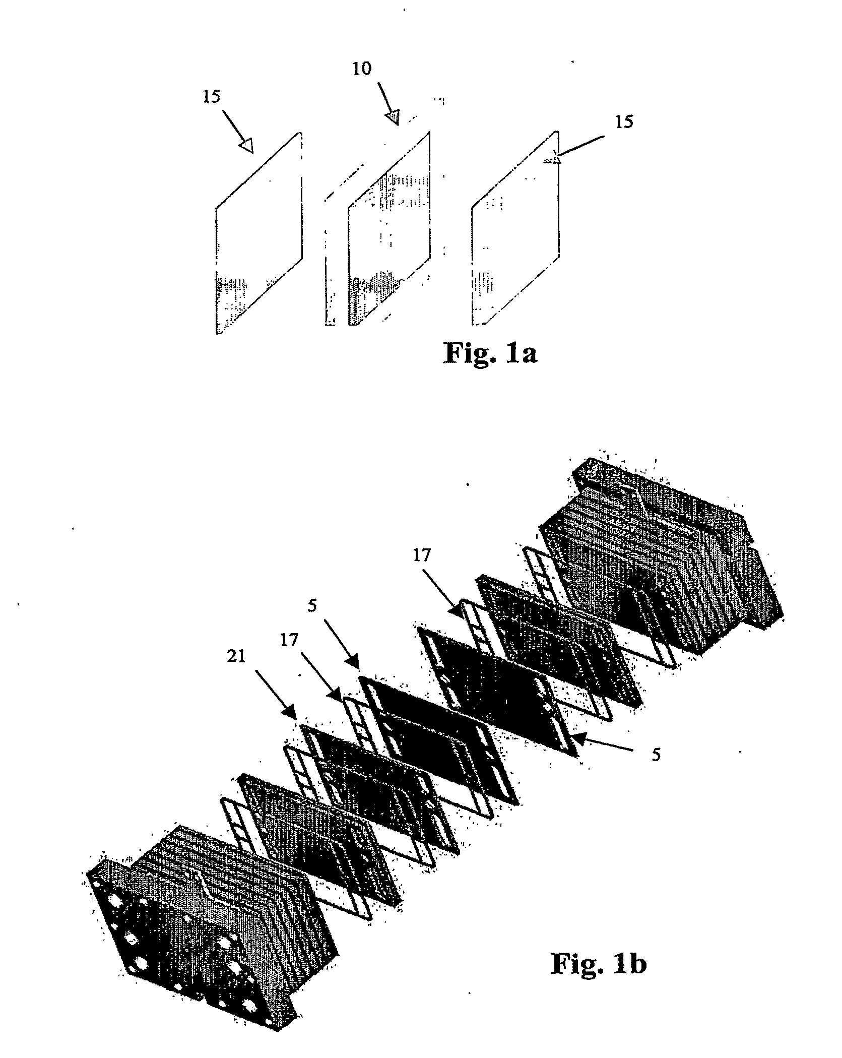 Process for sealing plates in a fuel cell