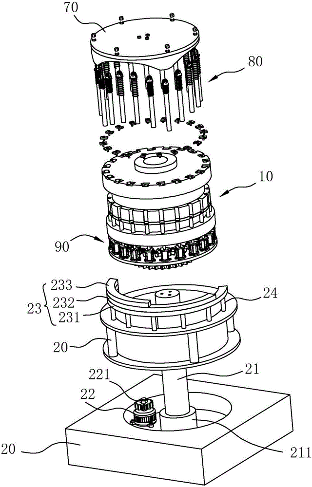 Emulsion pump automatic assembling device