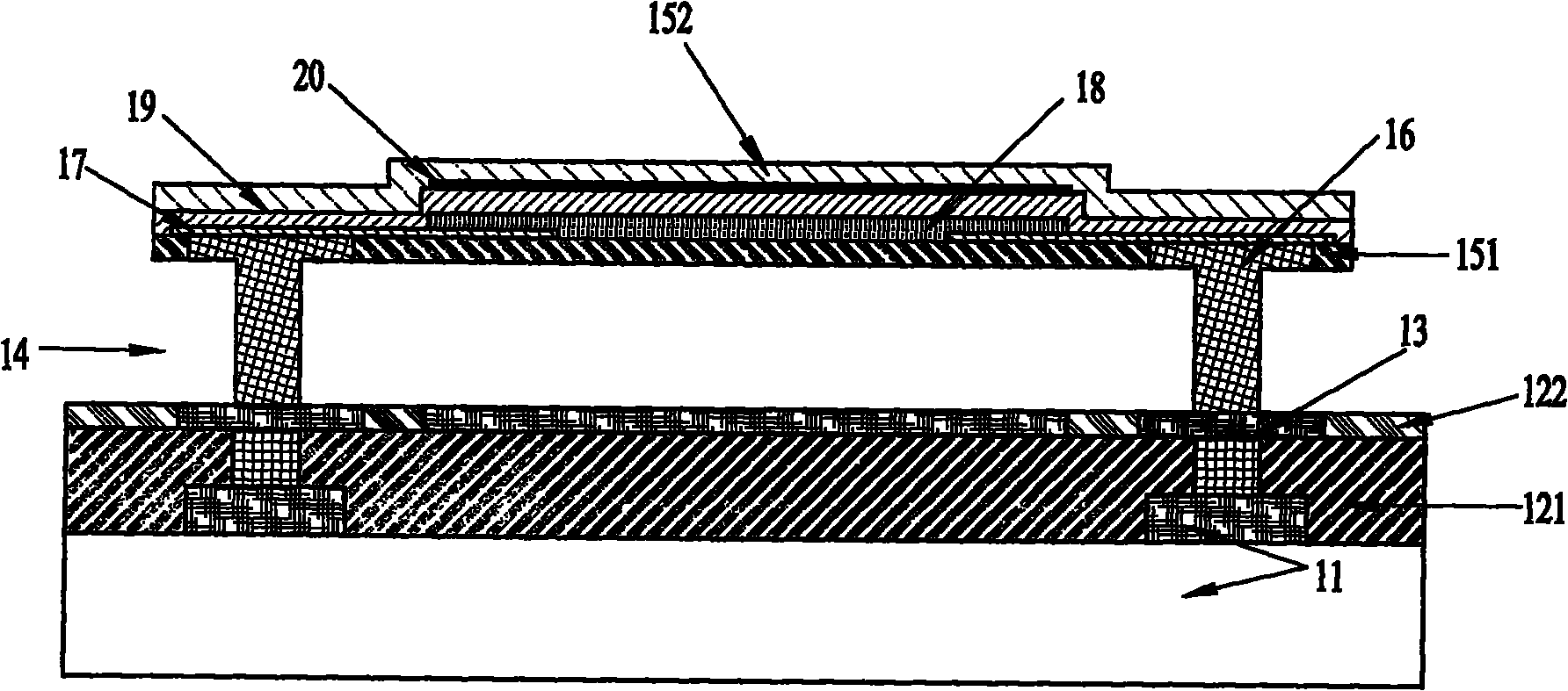 Infrared detector with micro-bridge structure and manufacturing method thereof
