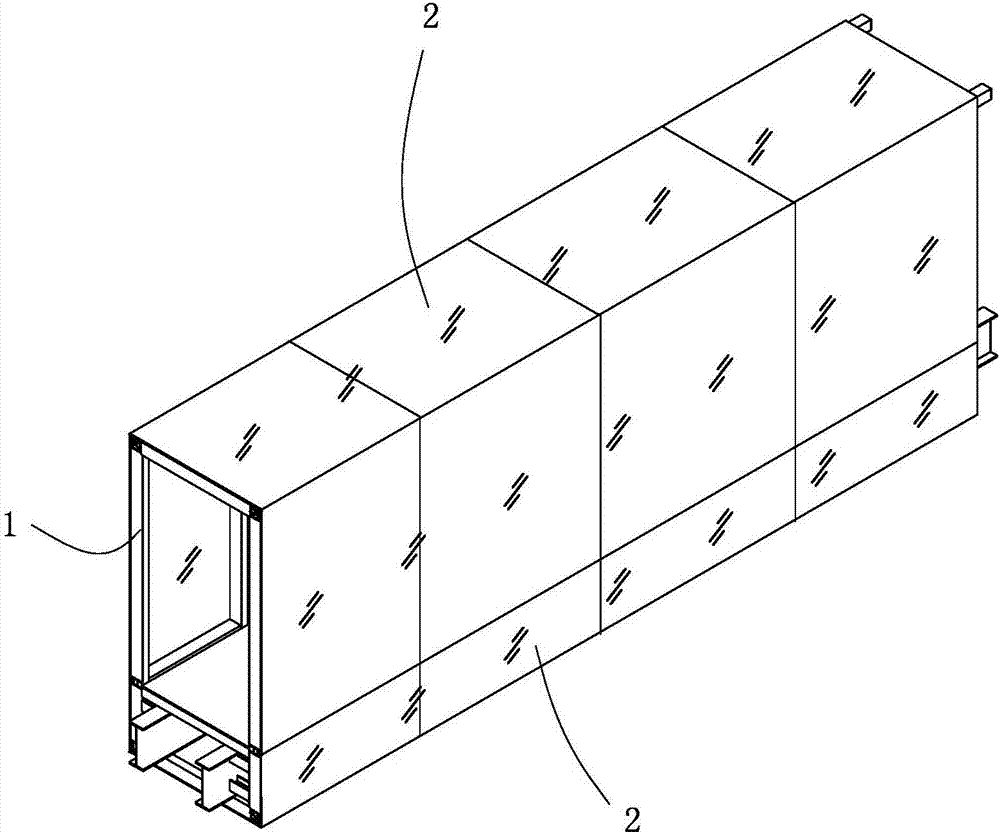 Large partition glass corridor curtain wall connection structure