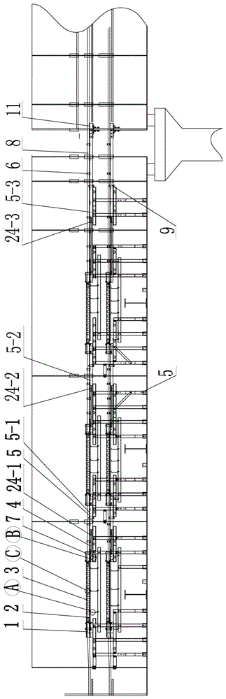 Unidirectional expansion type horizontal rotating cable expansion device