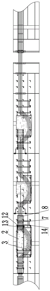 Unidirectional expansion type horizontal rotating cable expansion device